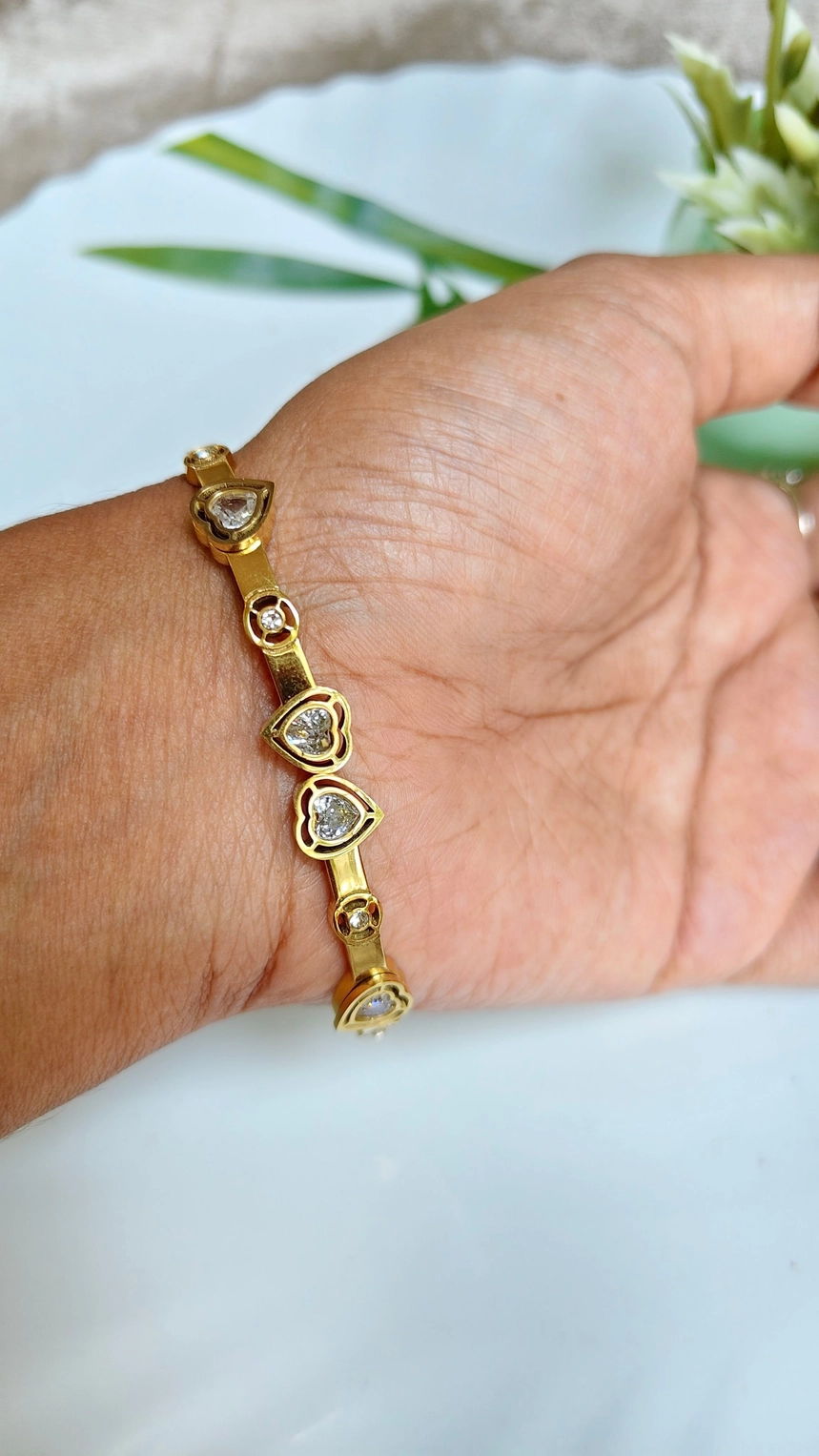 Heart and stone bangle 2
