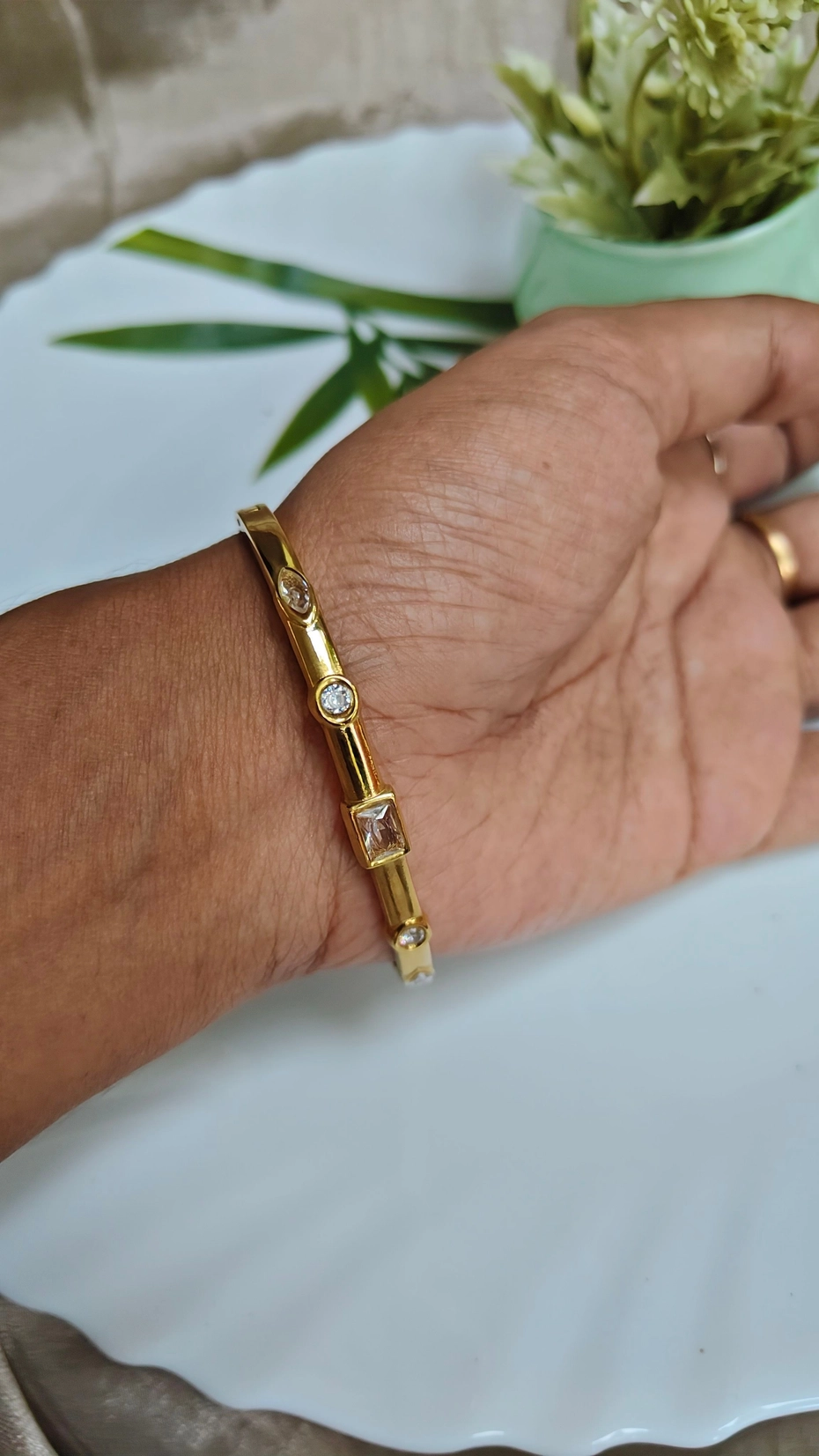 Rectangular stone bangle 2