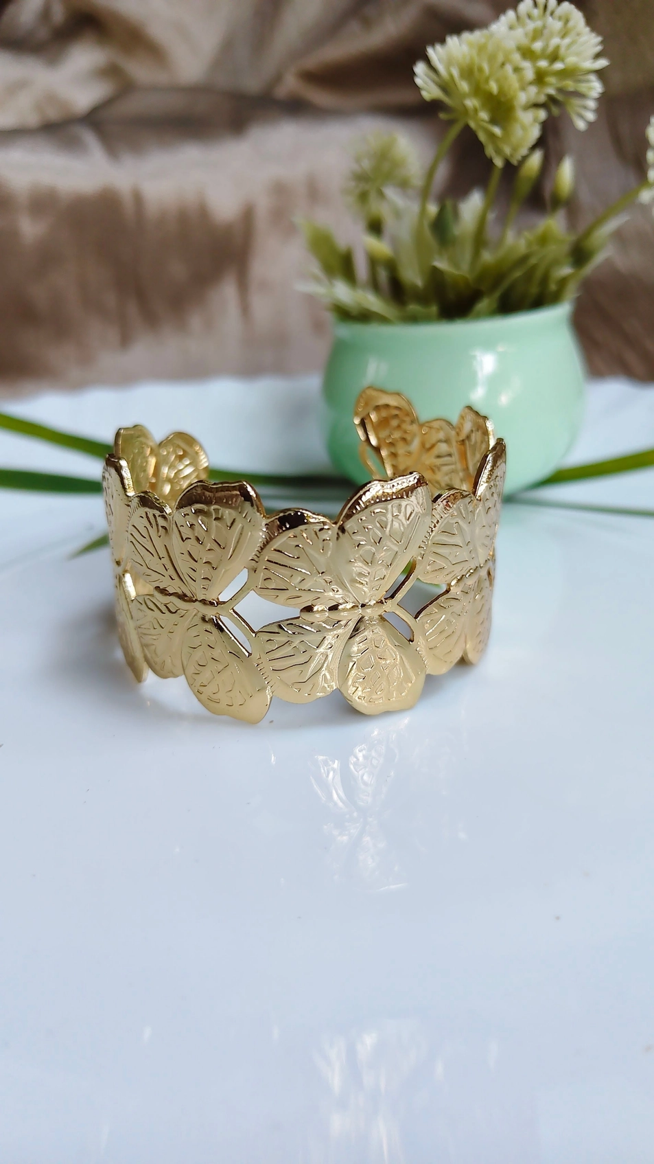 Butterfly cuff bangle
