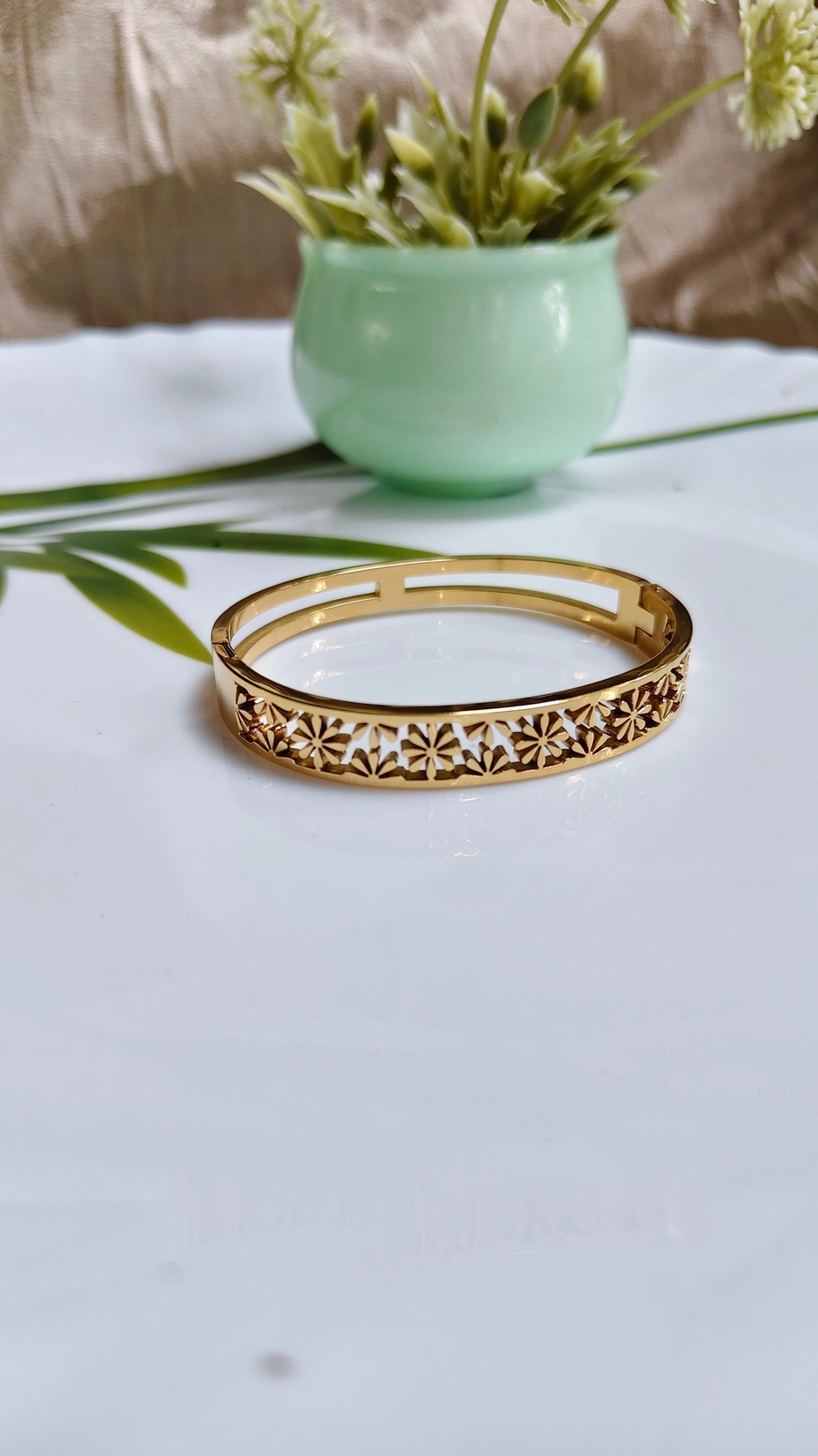 Double layer flower baby bangle 1