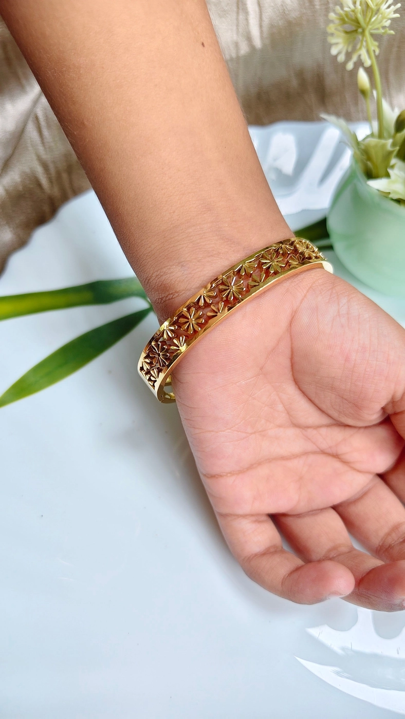 Double layer flower baby bangle 2