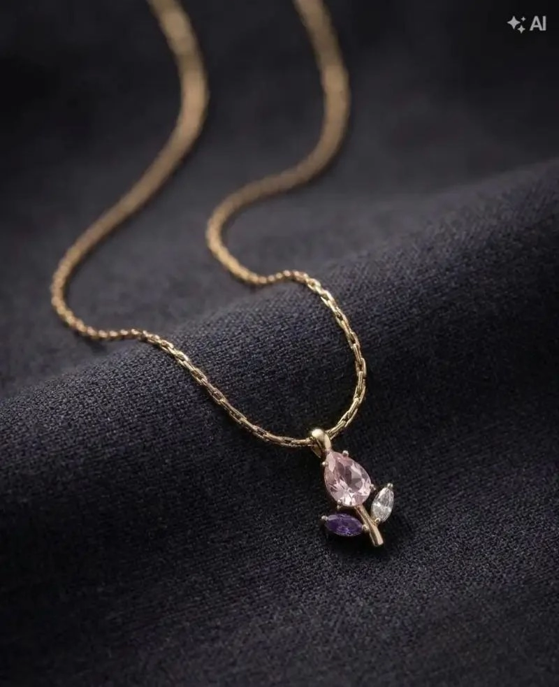Pink Tulip necklace
