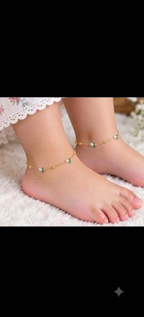 White tulip kids Anklets