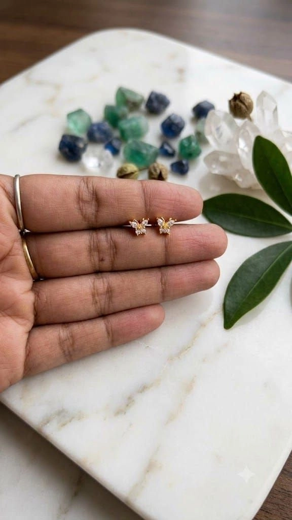 Butterfly stud earrings