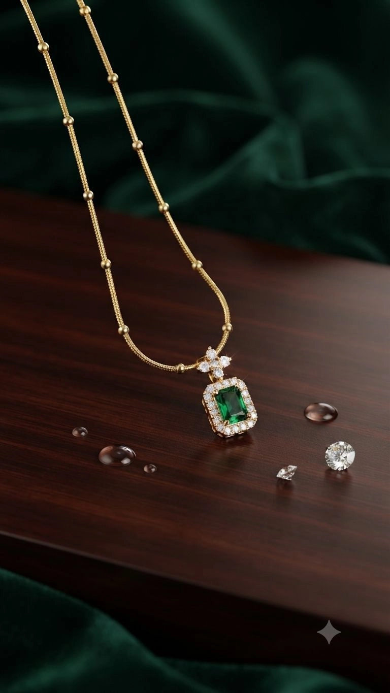 Green and white AD stone pentant 1
