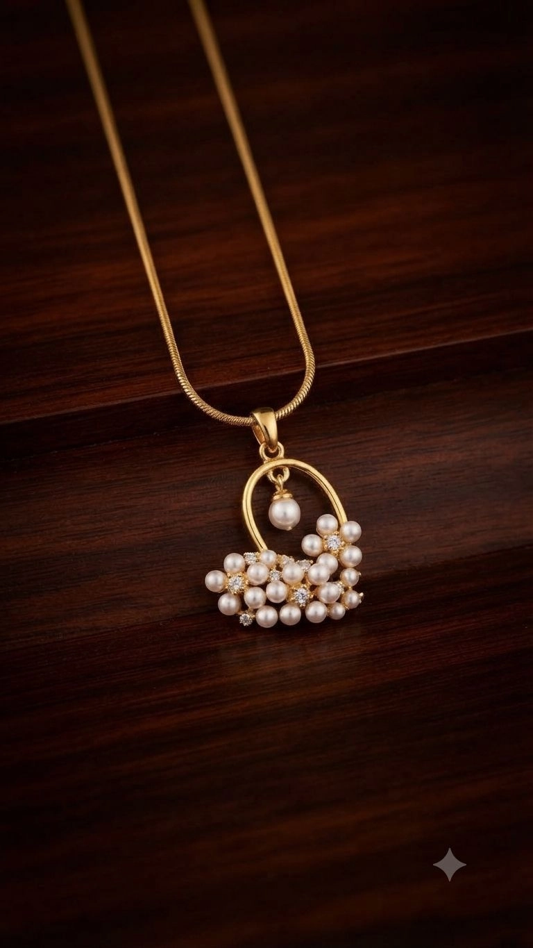 Pearls with one hanging pearl necklace
