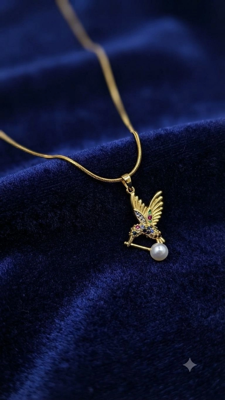 Flying bird necklace