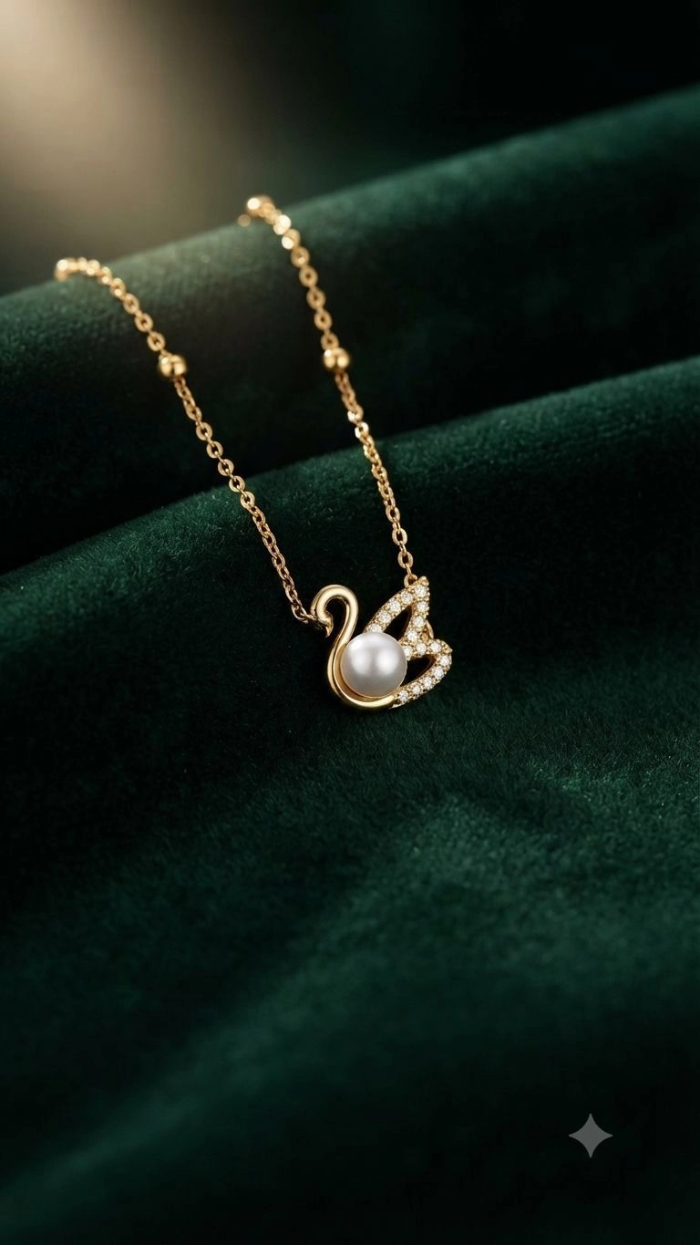 Pearl duck necklace