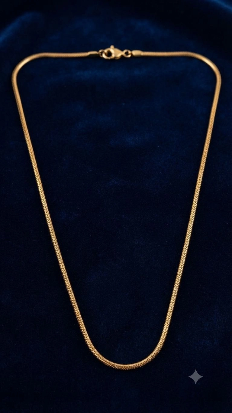 Simple 1 mm chain necklace