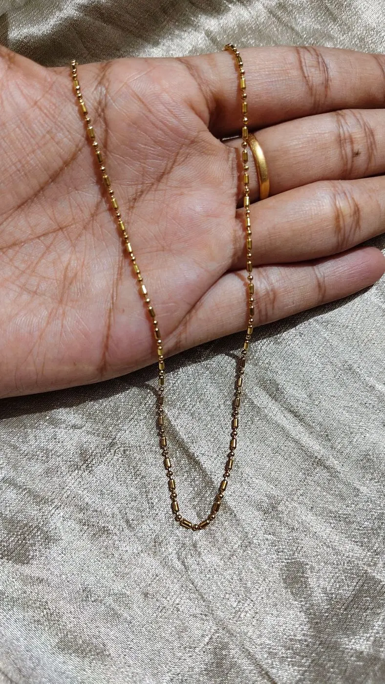 Cut beaded chain