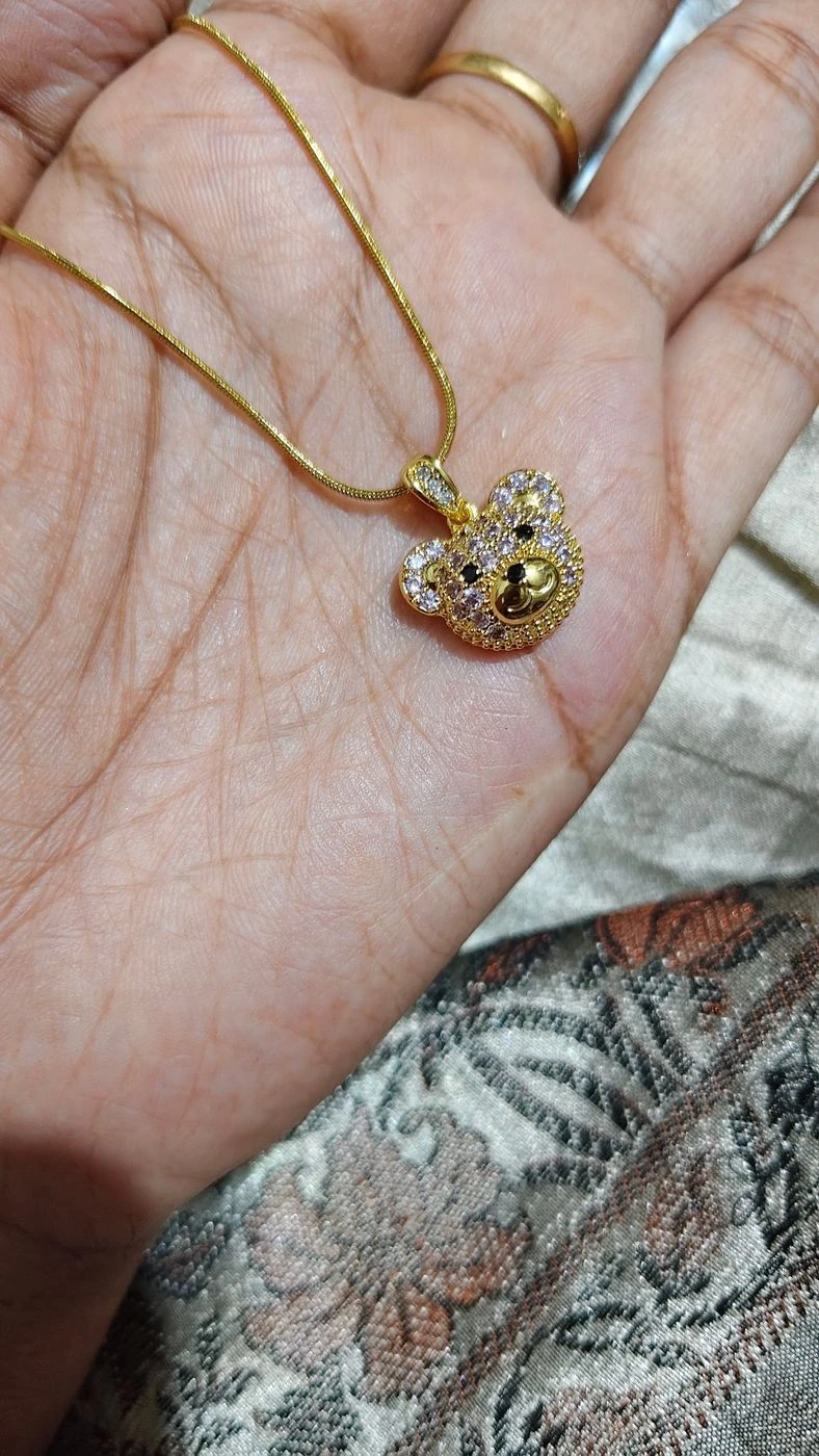 Bear head kids necklace