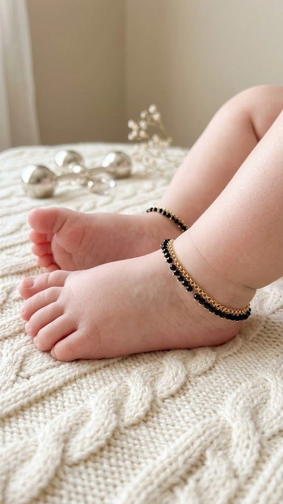 Gold plated kids hanging Anklets