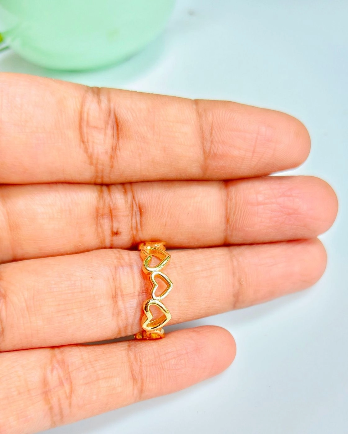 Open heart adjustable ring 2