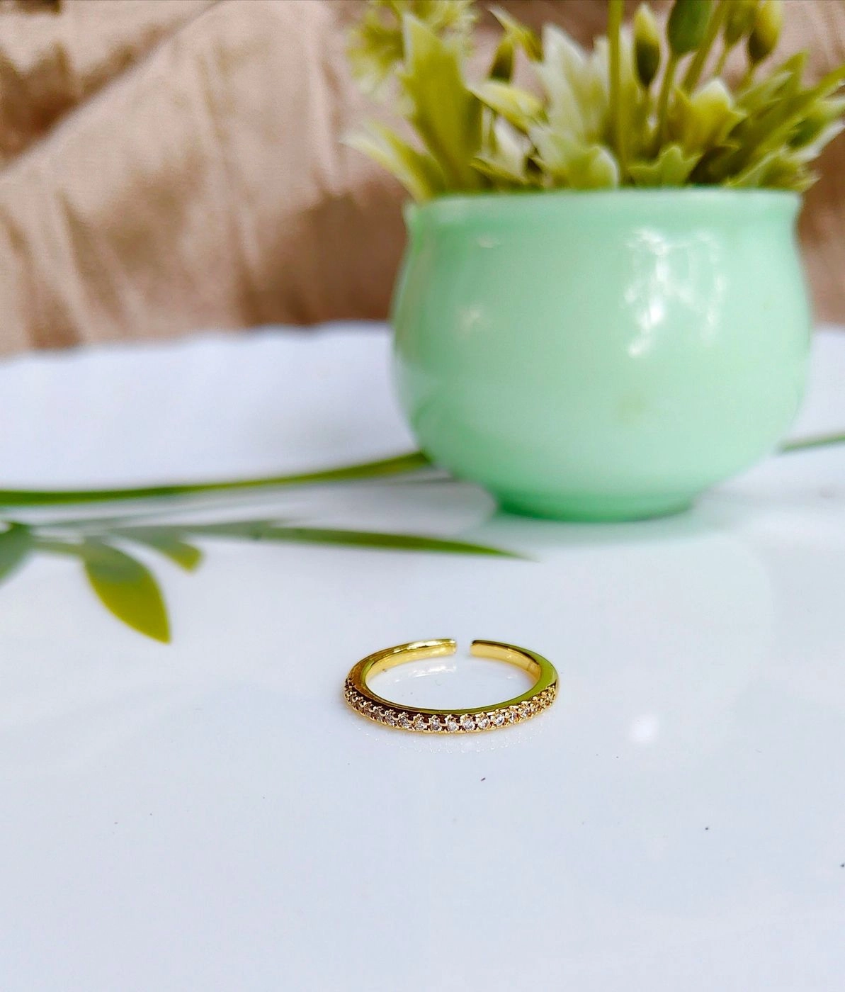 Simple stone adjustable ring 1