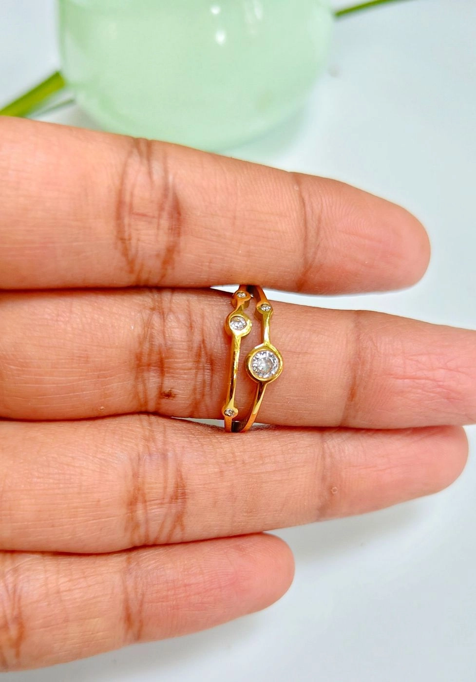 Double layer Stone ring 2