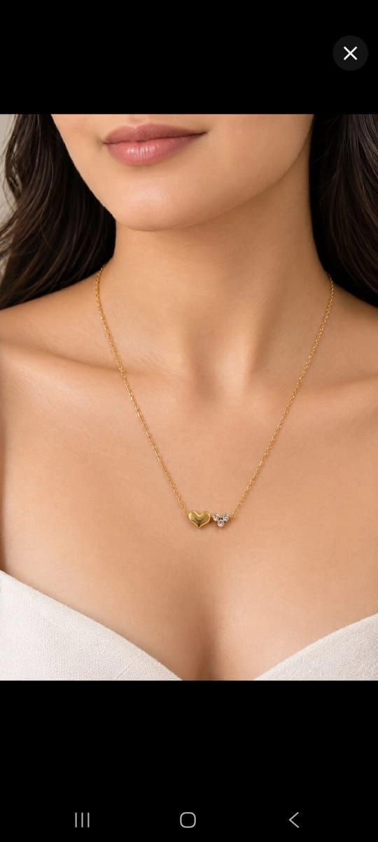 Heart and stone necklace