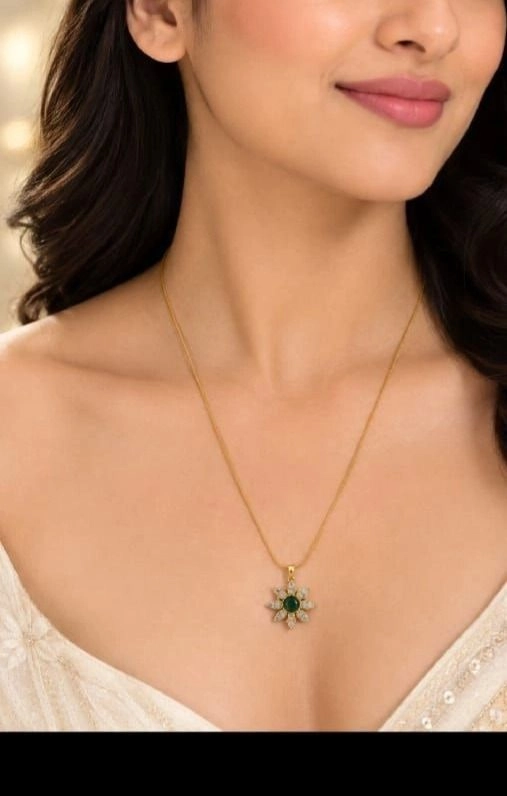 Green stone necklace