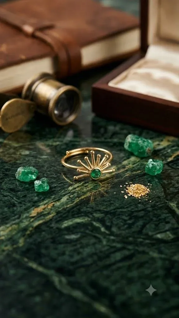 Green sun adjustable ring 1