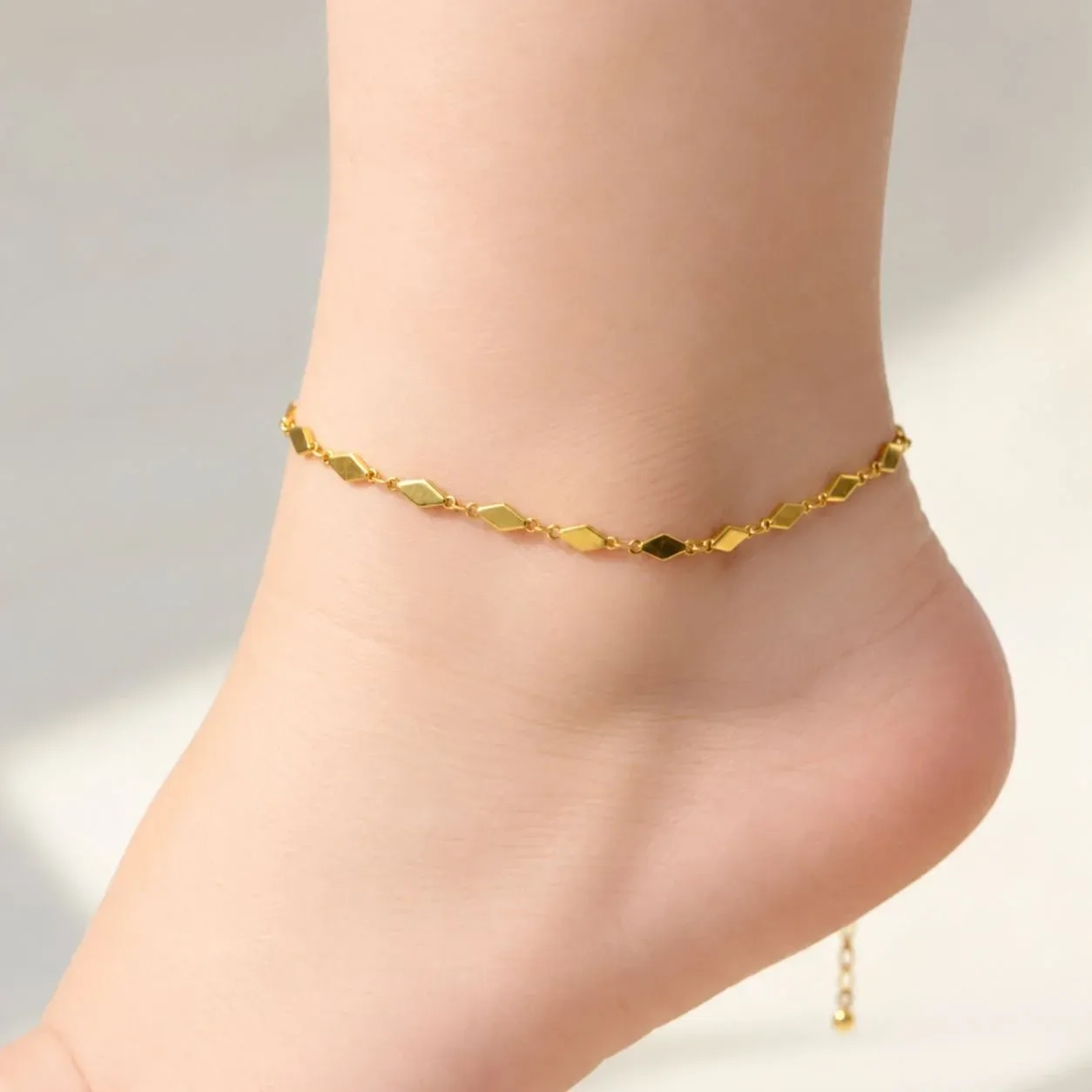 Diamond cut kids Anklets