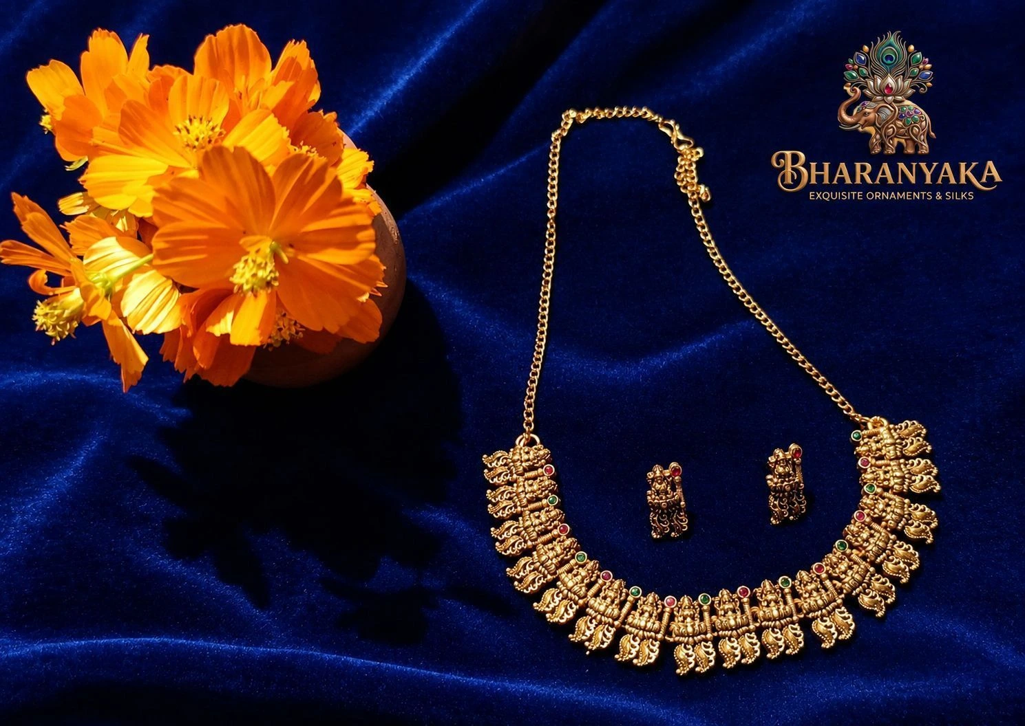 Laxmi Motif Antique Jewellery set. 1