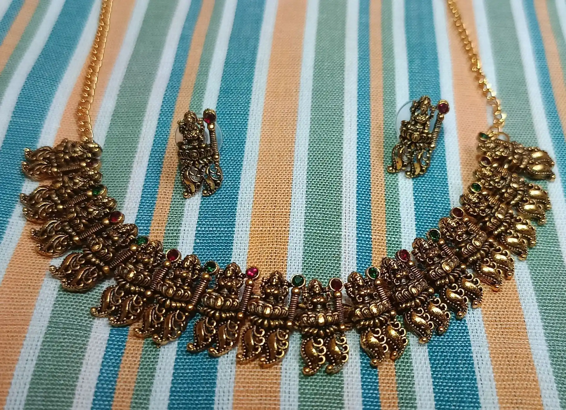 Laxmi Motif Antique Jewellery set. 3