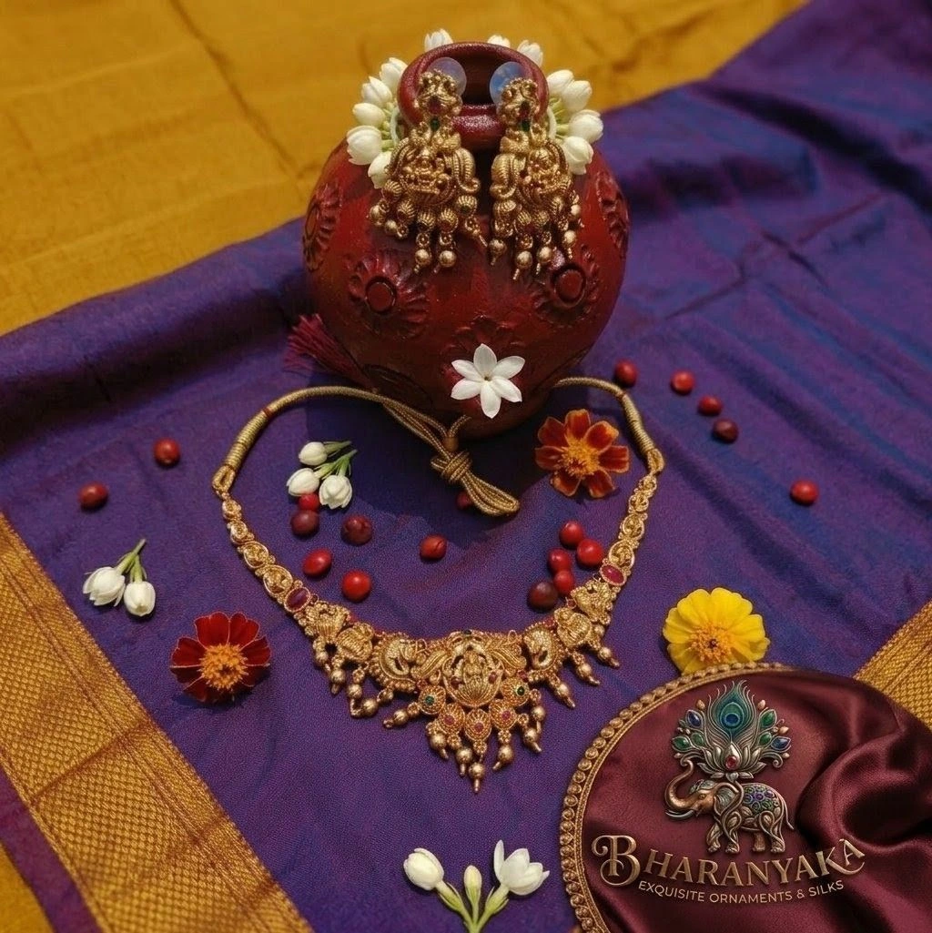 Traditional Lakshmi Design Necklace Set 1