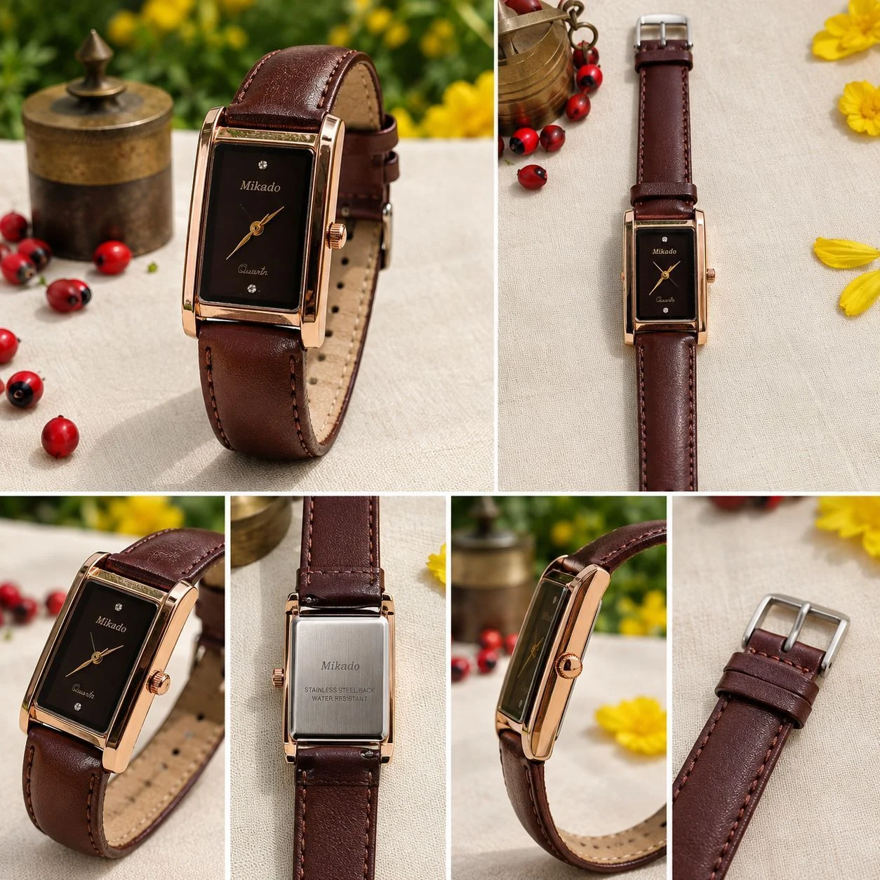 Women's Brown Strap Watch