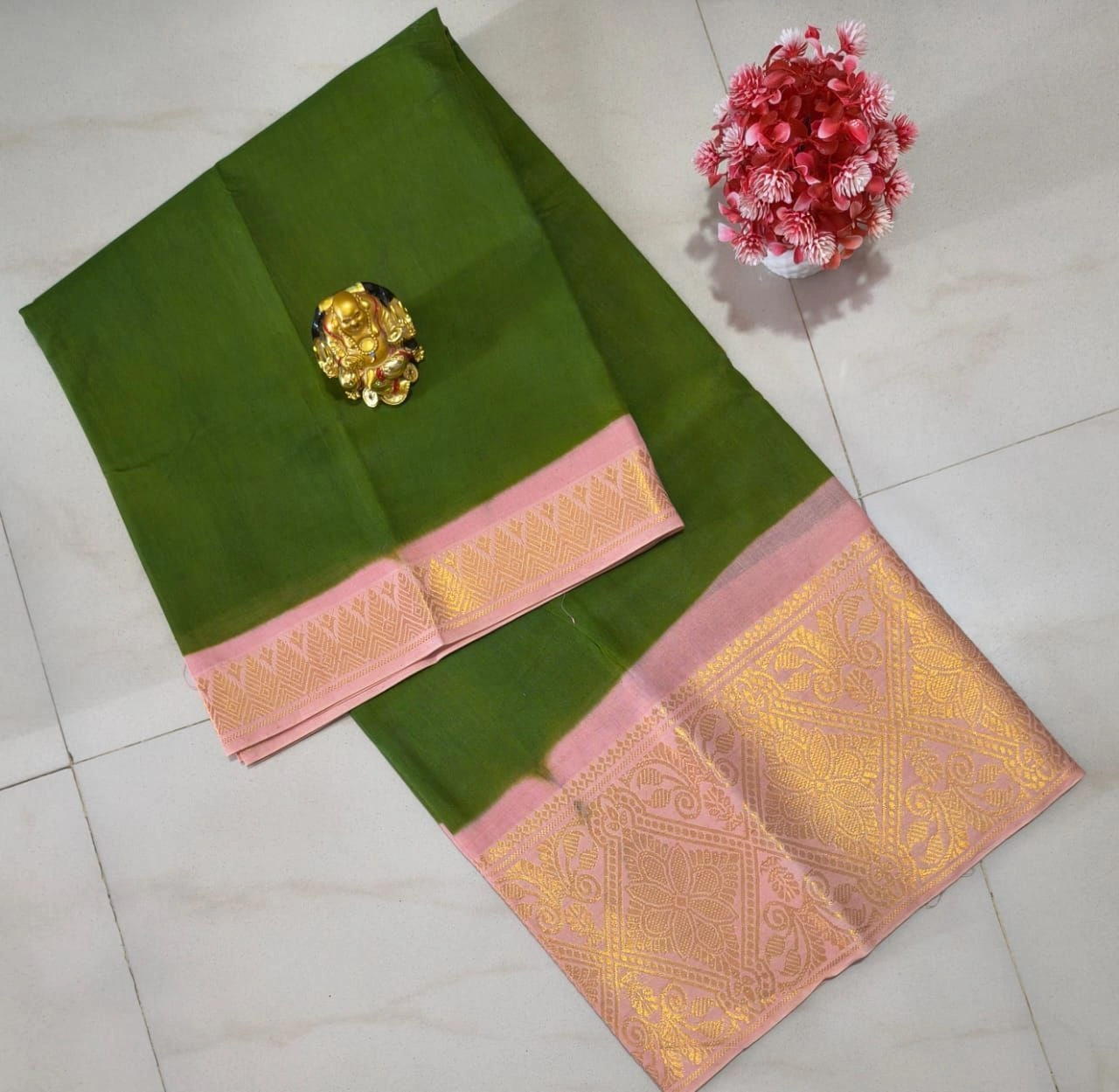 Sungudi Cotton Plain Sarees 1