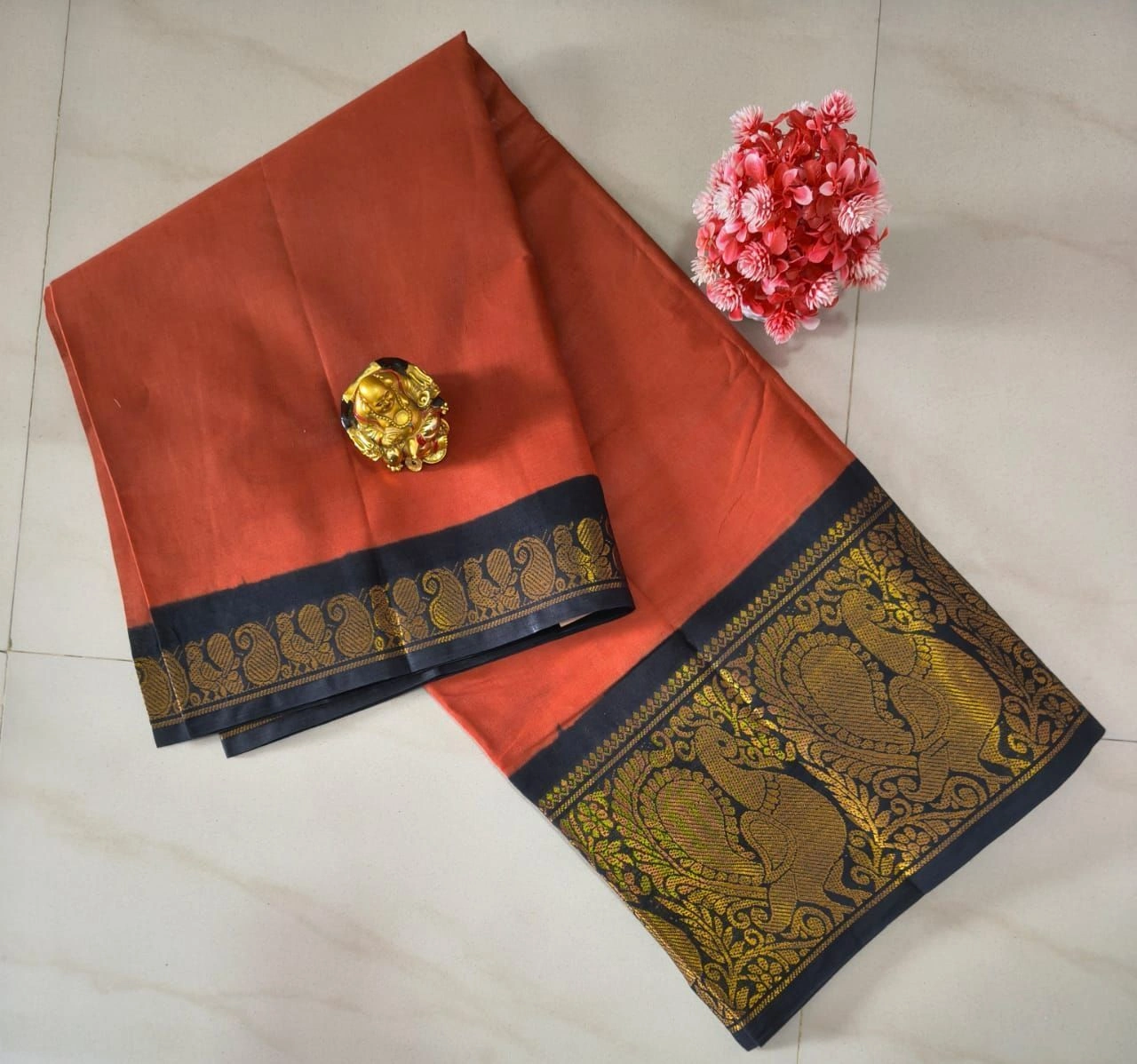 Sungudi Cotton Plain Sarees 3