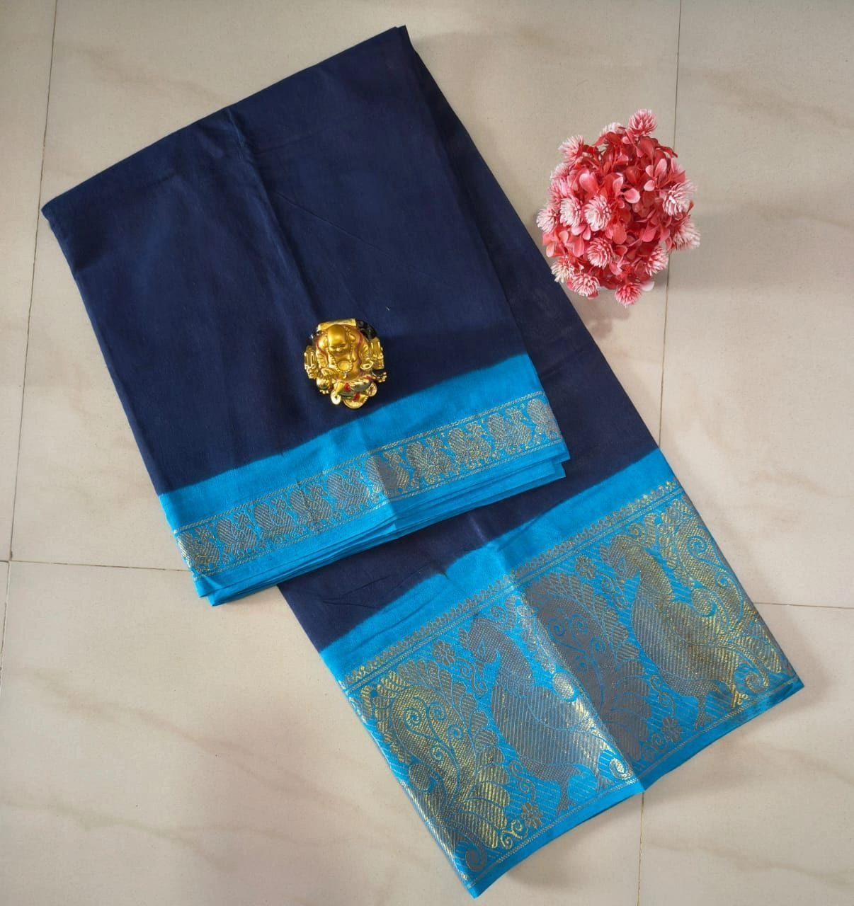Sungudi Cotton Plain Sarees 4