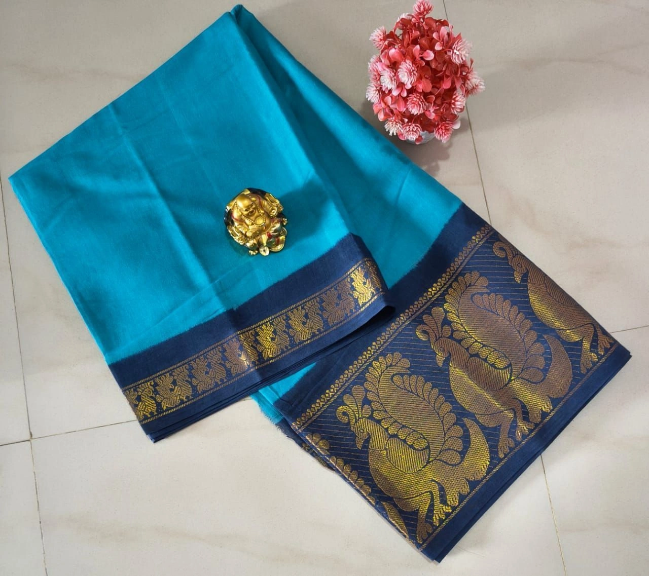 Sungudi Cotton Plain Sarees 9