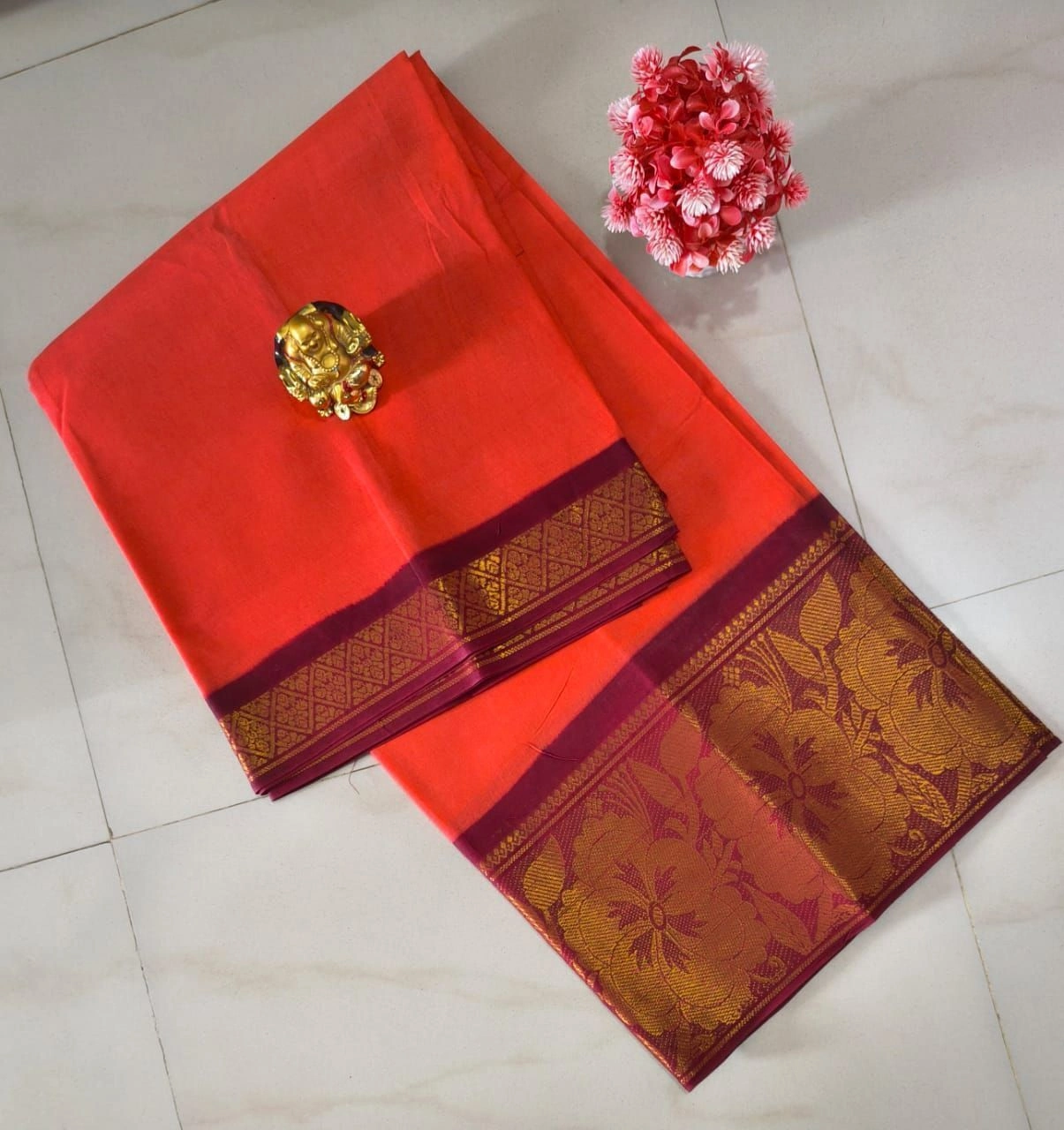 Sungudi Cotton Plain Sarees 13