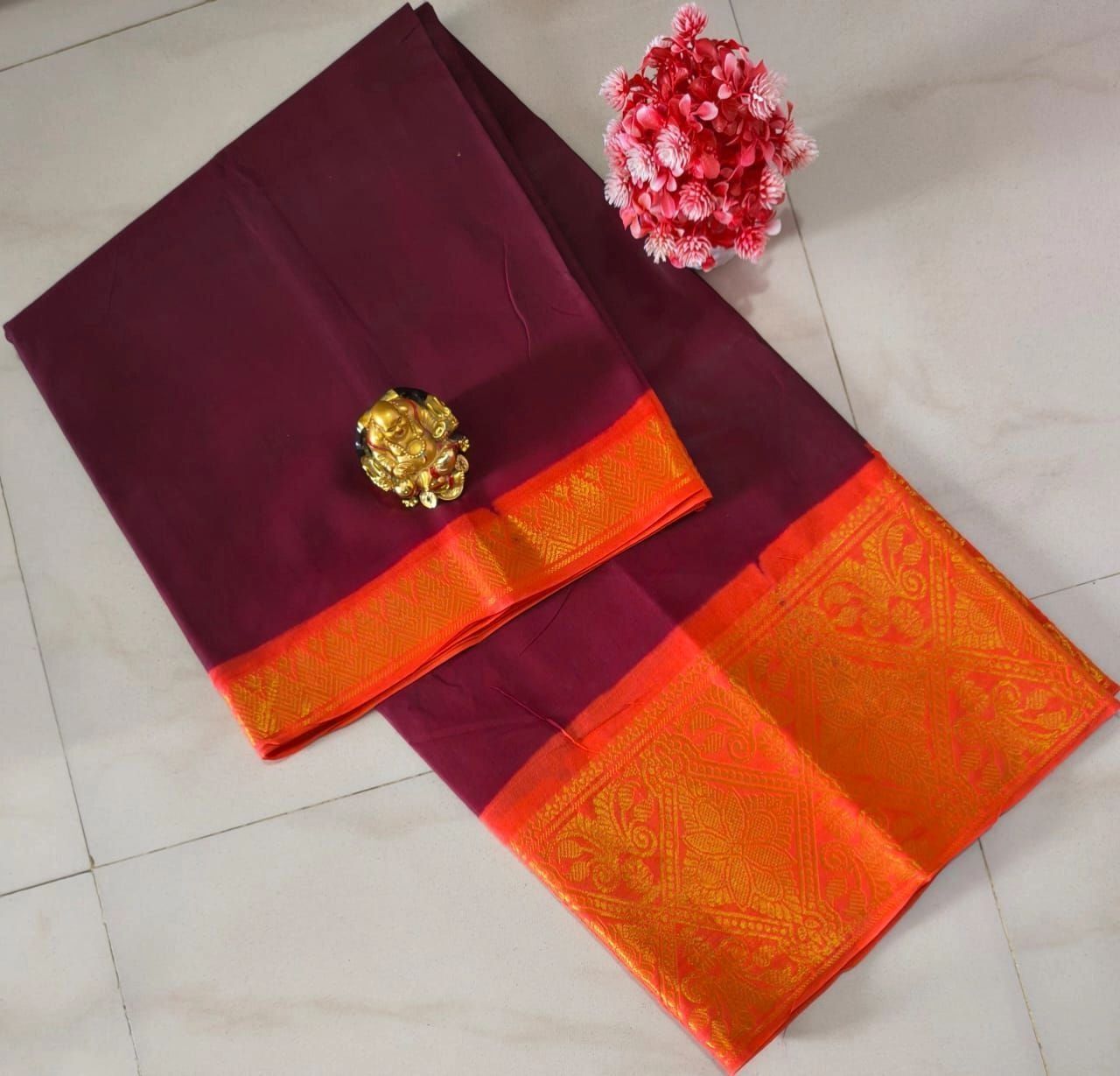 Sungudi Cotton Plain Sarees 15