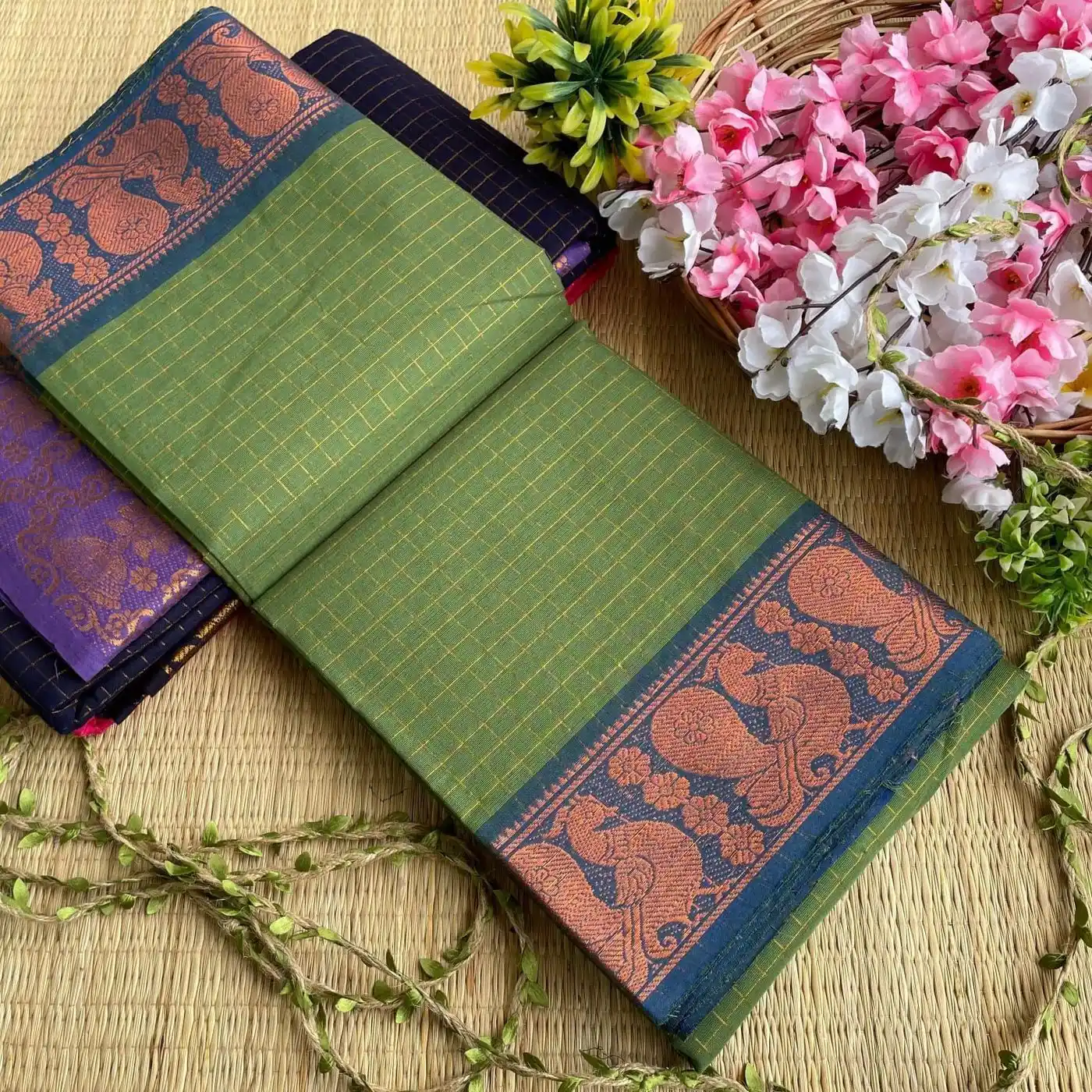 Madurai Sungudi Cotton Sarees 10