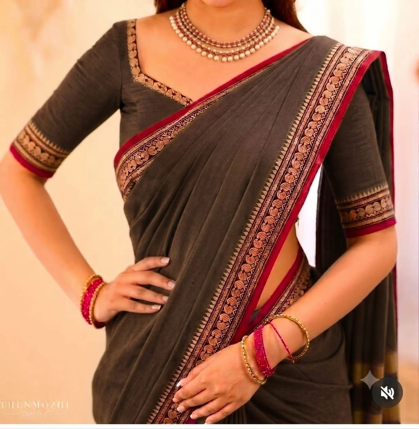 Narayanpet kaju Cotton Sarees Wirthblouse 1