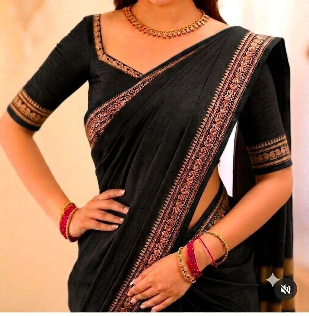 Narayanpet kaju Cotton Sarees Wirthblouse 7