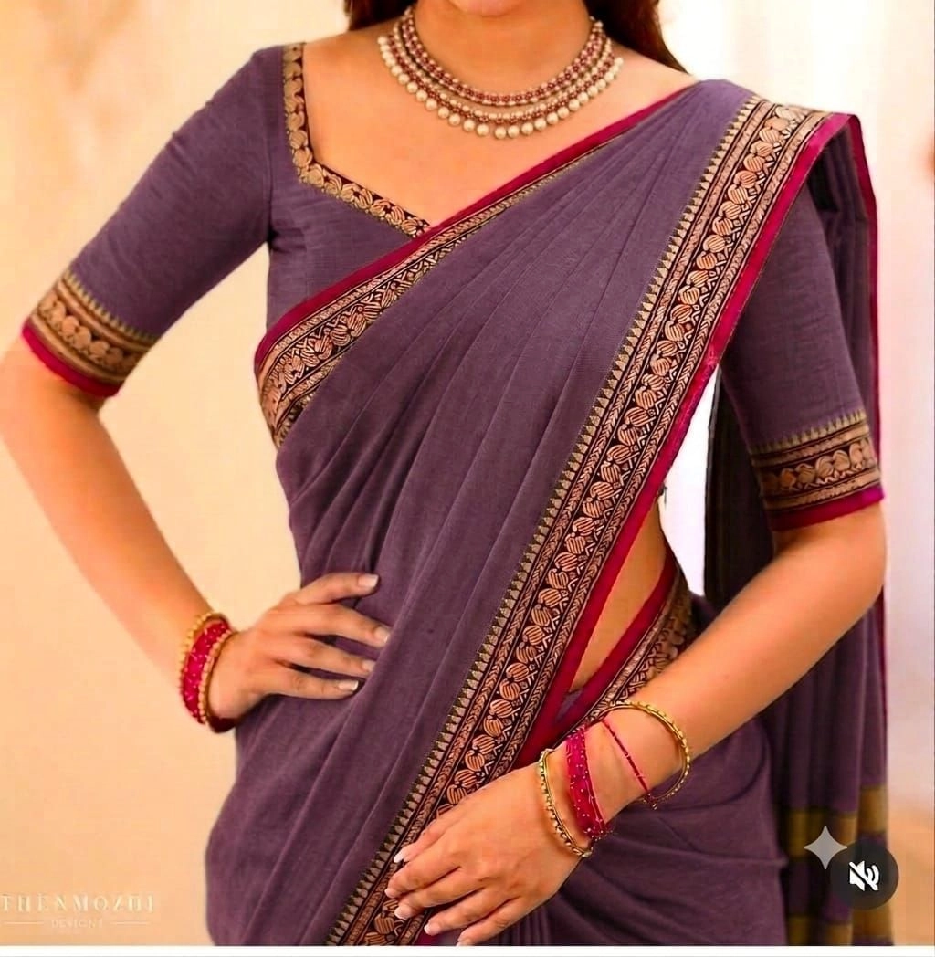 Narayanpet kaju Cotton Sarees Wirthblouse 8