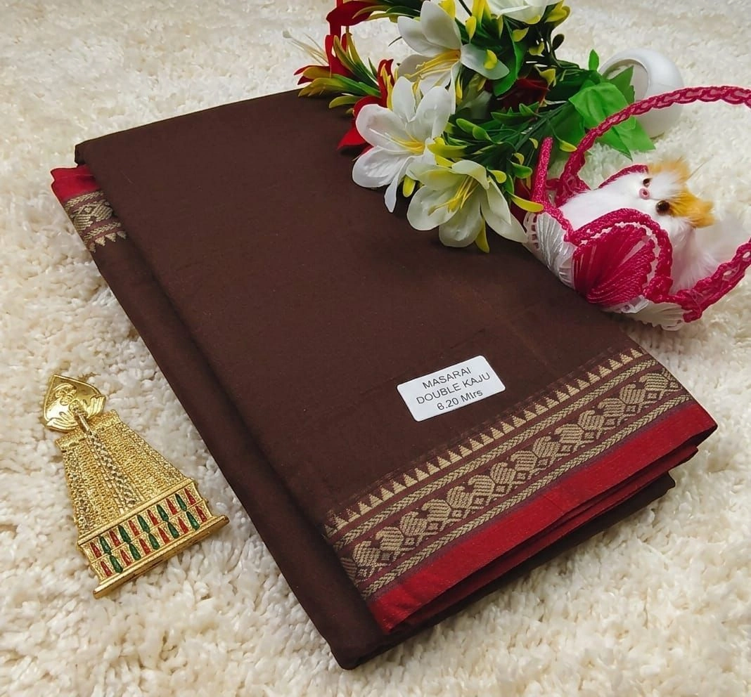 Narayanpet kaju Cotton Sarees Wirthblouse 12