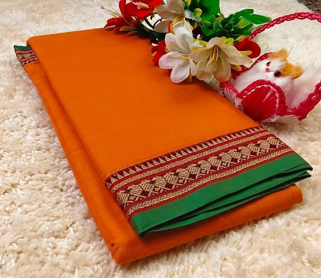 Narayanpet kaju Cotton Sarees Wirthblouse 13