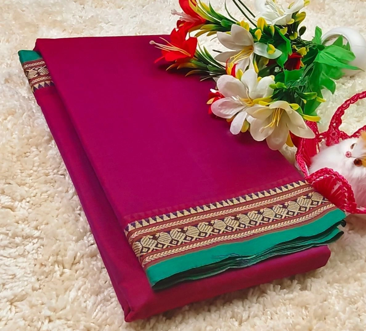 Narayanpet kaju Cotton Sarees Wirthblouse 14
