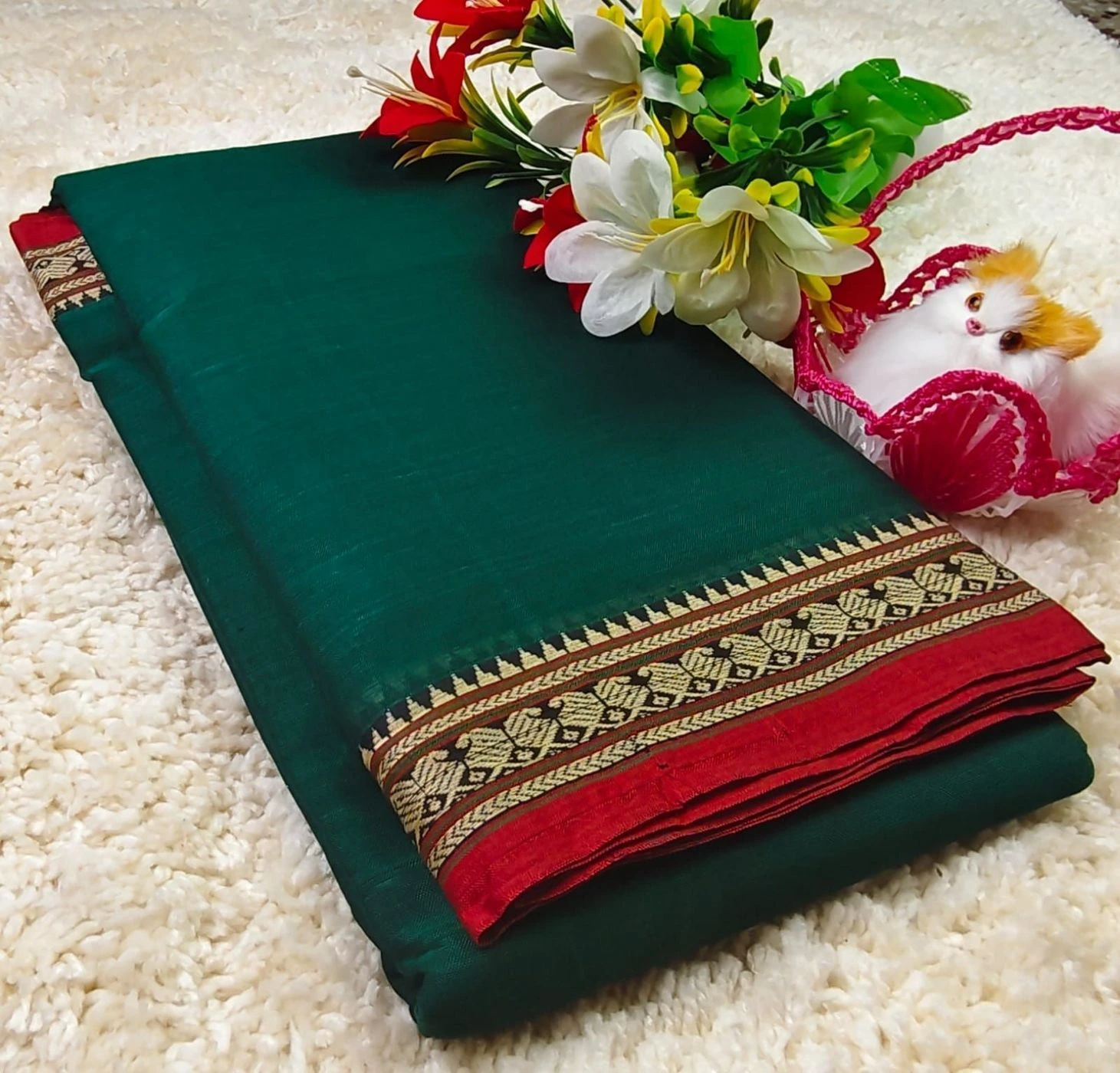Narayanpet kaju Cotton Sarees Wirthblouse 15