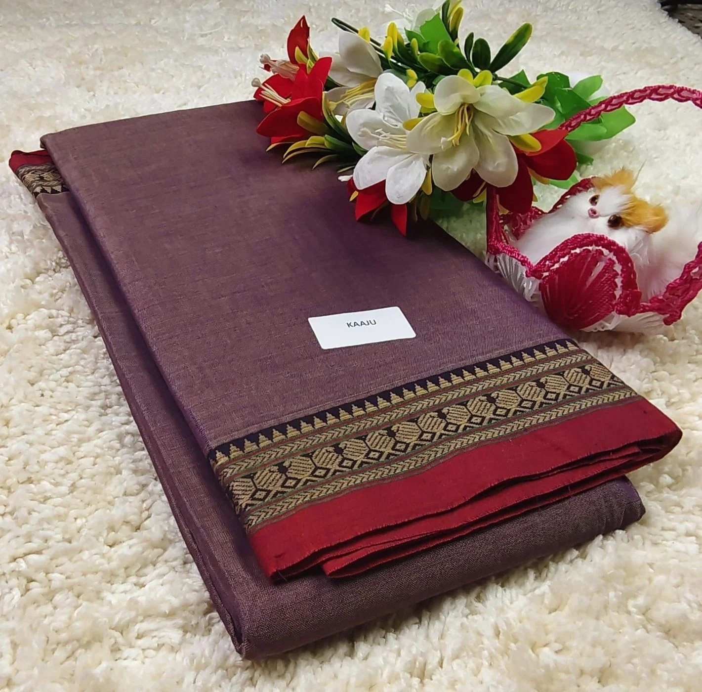 Narayanpet kaju Cotton Sarees Wirthblouse 16