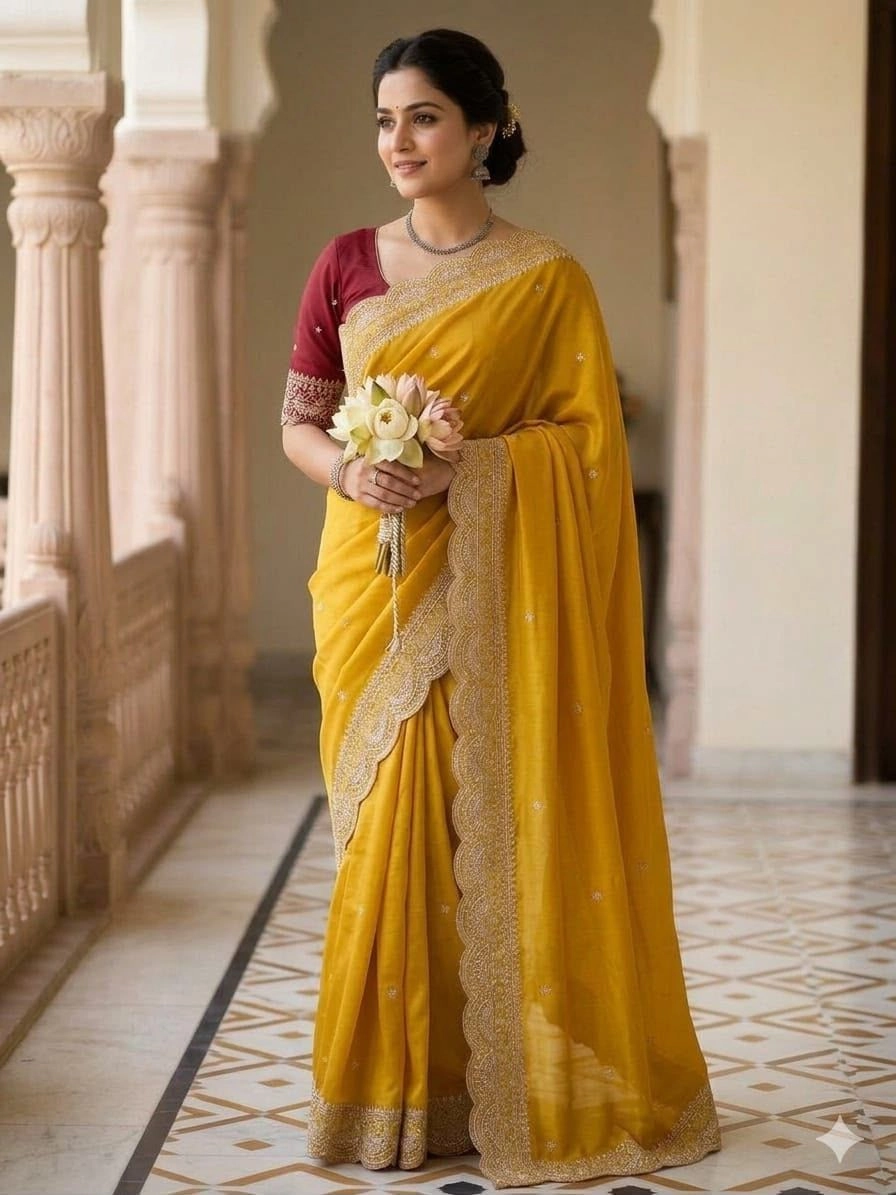 🌹 *Fancy Embroidery sarees* 2