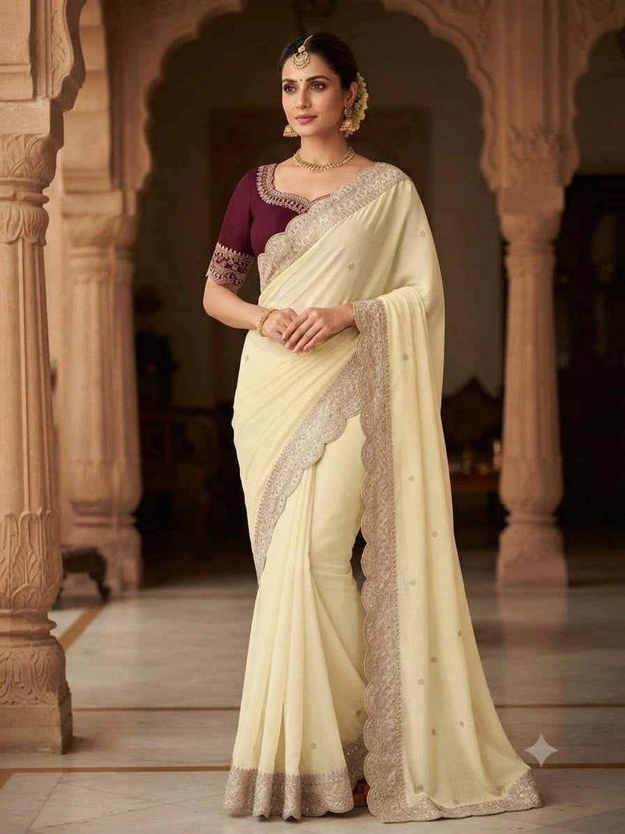 🌹 *Fancy Embroidery sarees* 3
