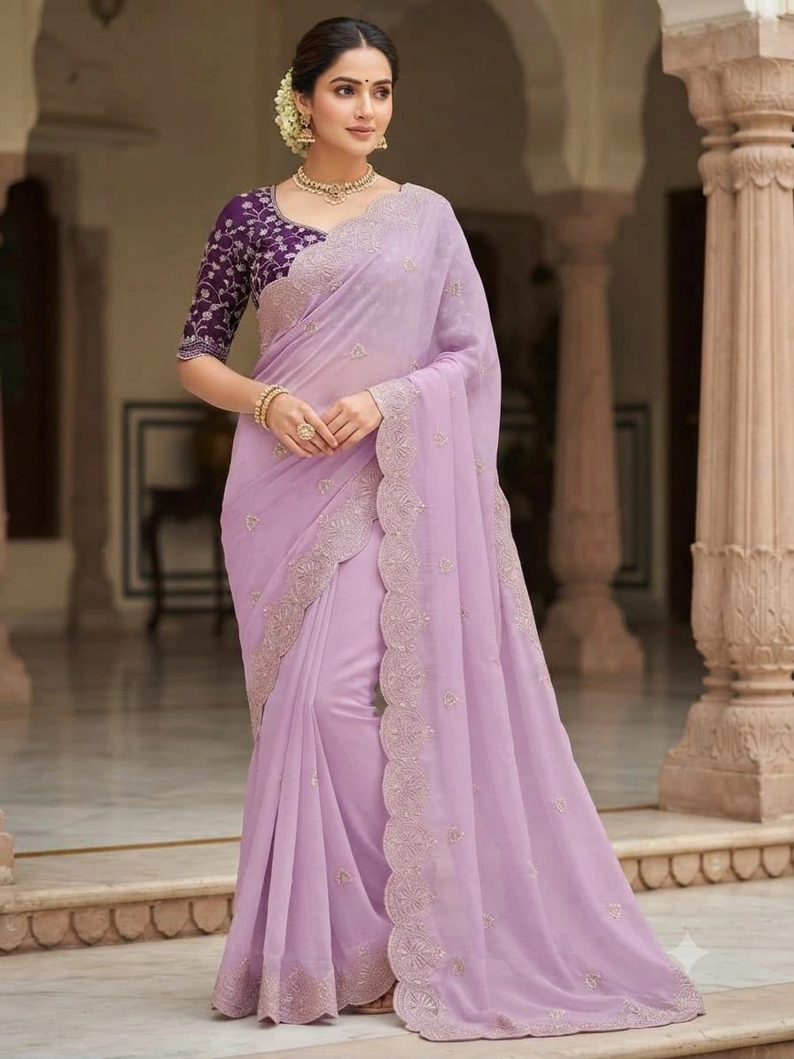 🌹 *Fancy Embroidery sarees* 4
