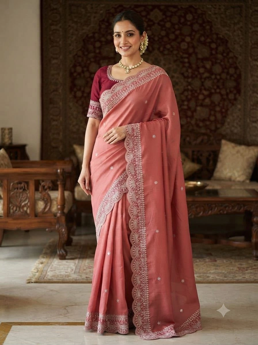 🌹 *Fancy Embroidery sarees* 7