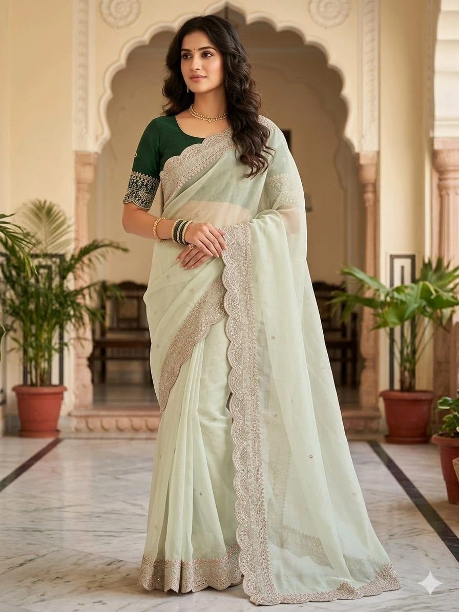 🌹 *Fancy Embroidery sarees* 8