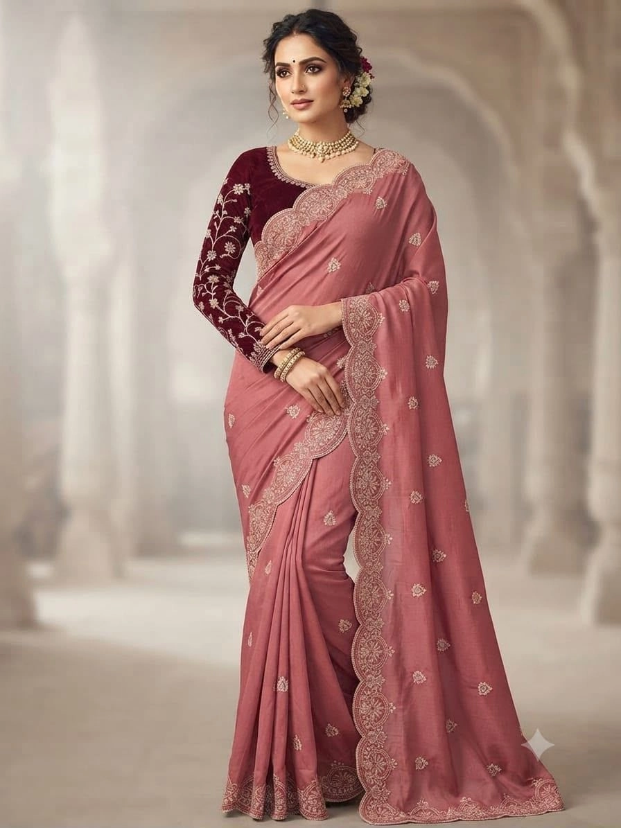 🌹 *Fancy Embroidery sarees* 10