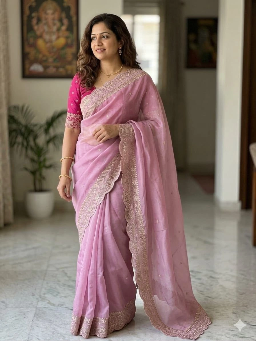 🌹 *Fancy Embroidery sarees* 13
