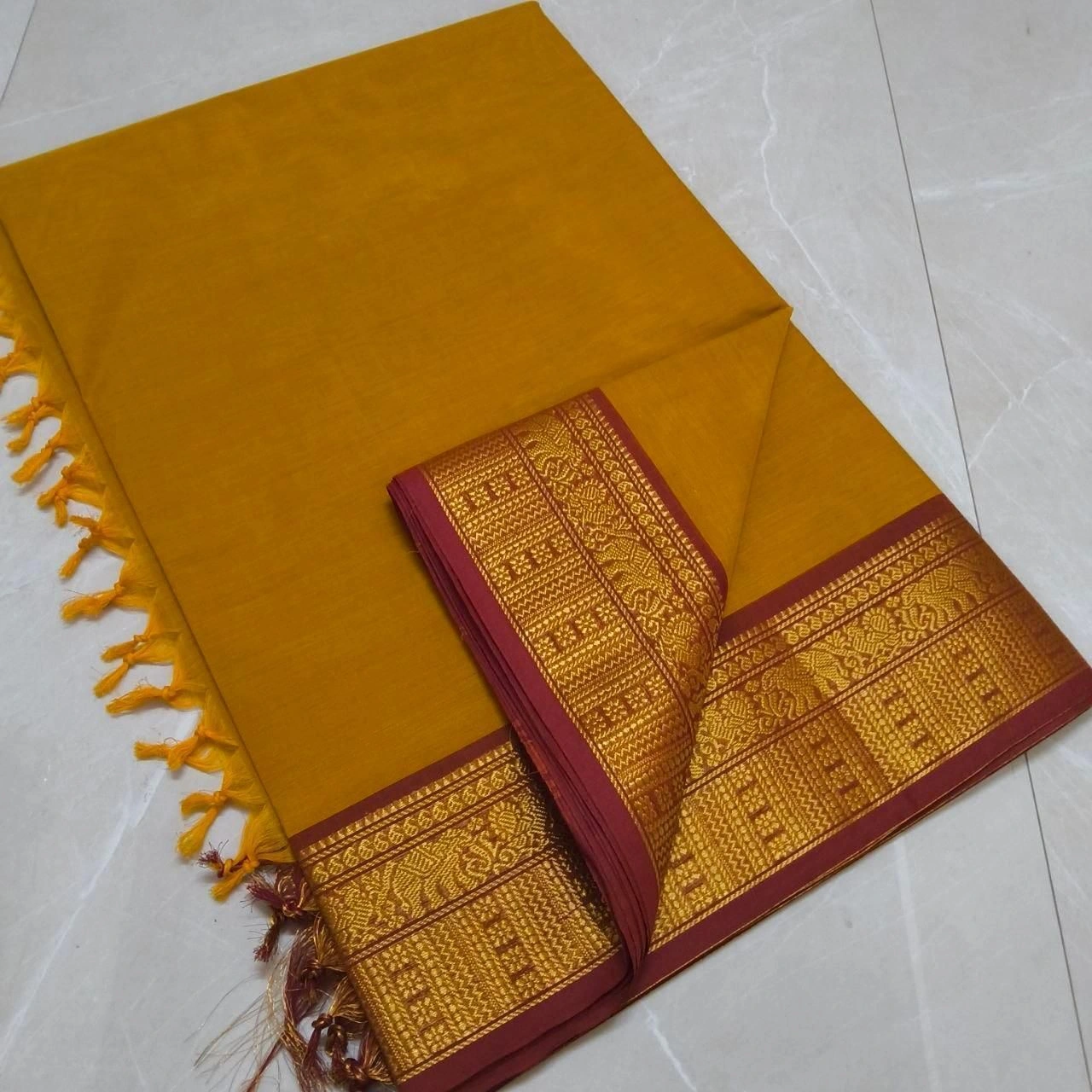 Kanchi Cotton Plain Sarees Wirthblouse 18